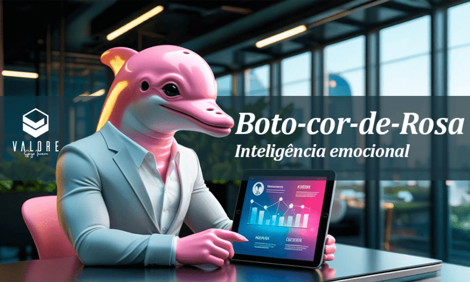 Boto-cor-de-Rosa carisma e inovaçãona Serie dos Animais Empreendedores